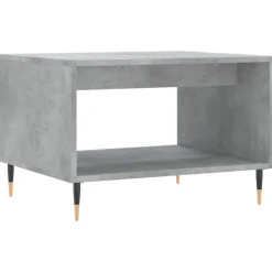 vidaXL Mesa de centro madera de ingeniería gris hormigón 60x50x40 cm Gris hormigón Outlet