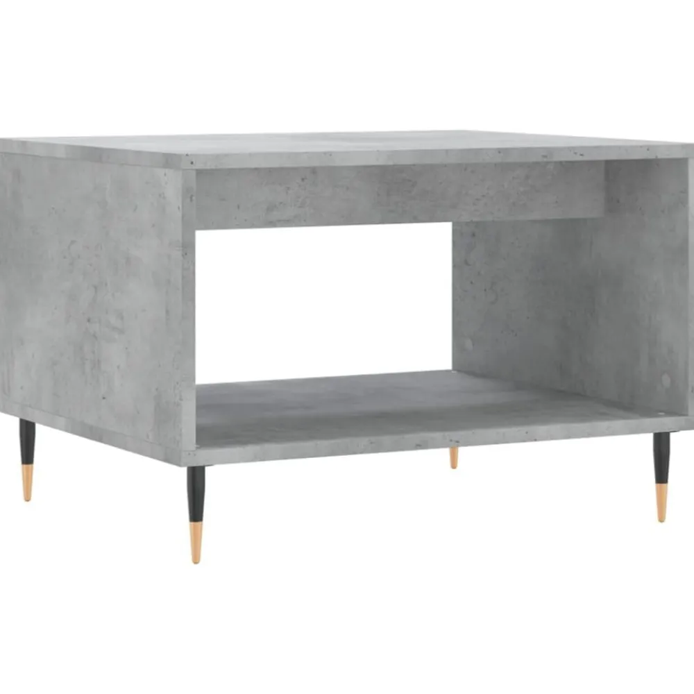 vidaXL Mesa de centro madera de ingeniería gris hormigón 60x50x40 cm Gris hormigón Outlet
