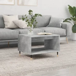 vidaXL Mesa de centro madera de ingeniería gris hormigón 60x50x40 cm Gris hormig&oacute;n Outlet