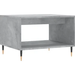 vidaXL Mesa de centro madera de ingeniería gris hormigón 60x50x40 cm Gris hormigón Outlet