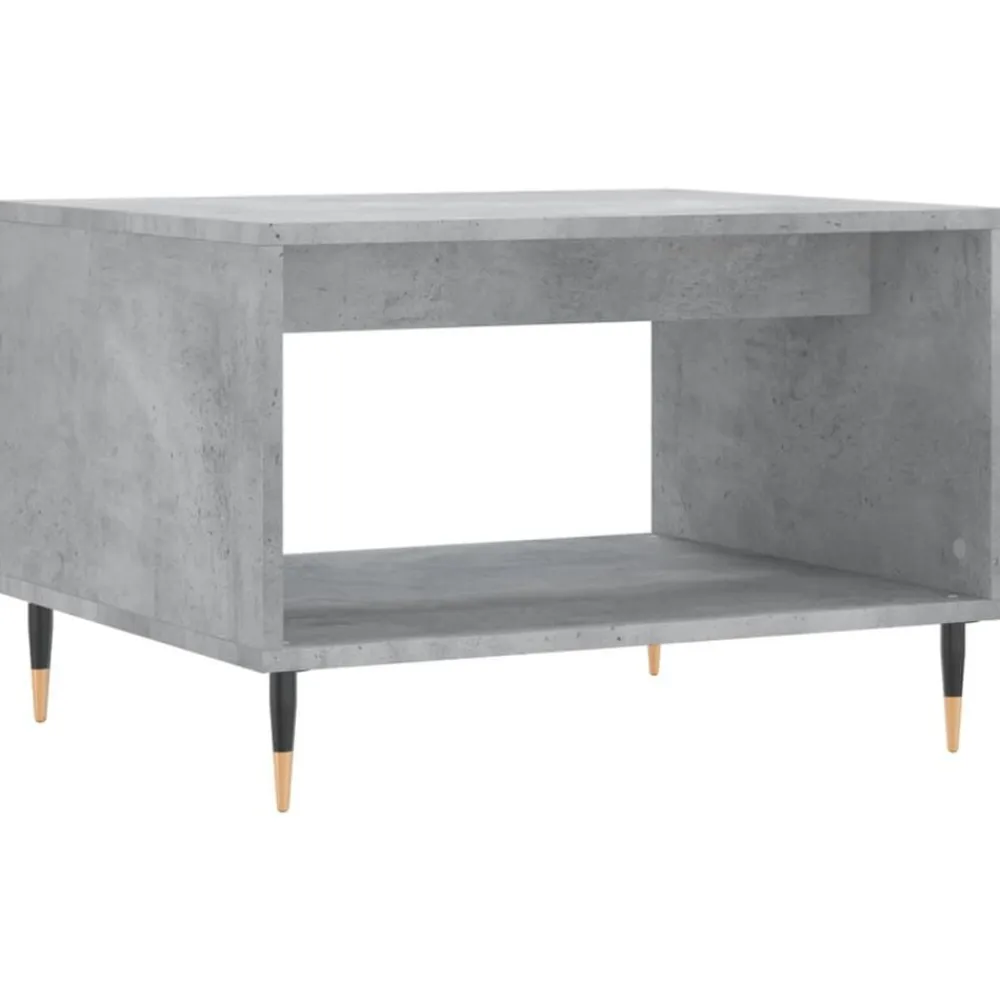 vidaXL Mesa de centro madera de ingeniería gris hormigón 60x50x40 cm Gris hormigón Outlet