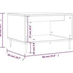 vidaXL Mesa de centro madera de ingeniería gris hormigón 60x50x40 cm Gris hormigón Outlet