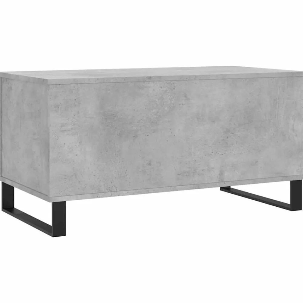 vidaXL Mesas-Mesa de centro madera contrachapada gris hormigón 90x44,5x45 cm