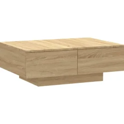 vidaXL Mesas-Mesa de centro madera contrachapada color roble 90x60x31 cm