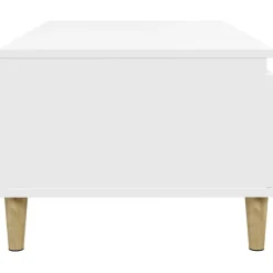 vidaXL Mesa de centro madera contrachapada 90x50x36,5 cm Blanco Clearance