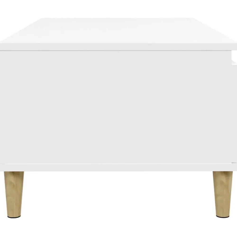 vidaXL Mesa de centro madera contrachapada 90x50x36,5 cm Blanco Clearance