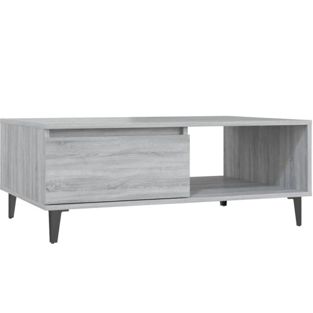 vidaXL Mesa de centro madera de ingeniería 90x60x35 cm Gris sonoma Online