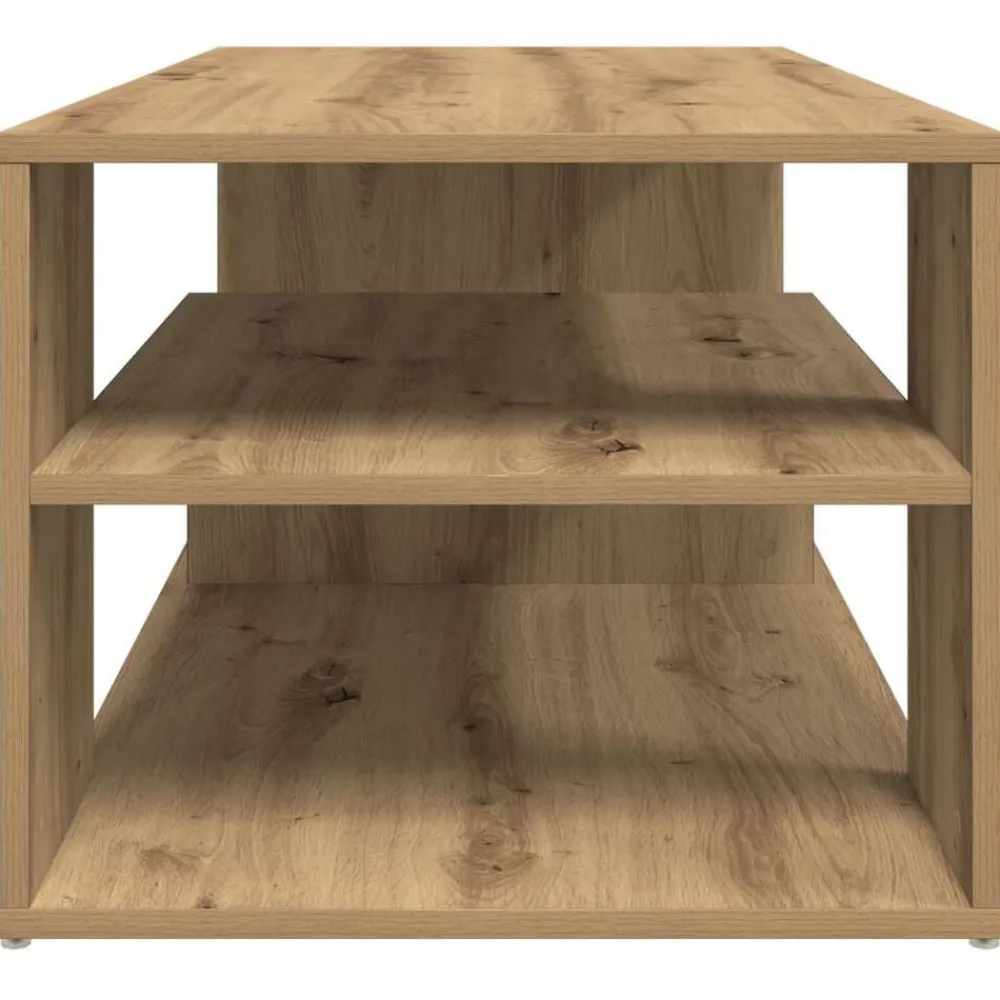 vidaXL Mesa de centro madera contrachapada 100x50x40 cm Roble artisan Clearance