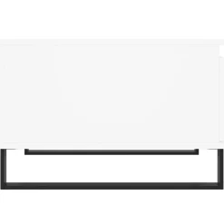 vidaXL Mesa de centro madera contrachapada 55x55x36,5 cm Blanco New