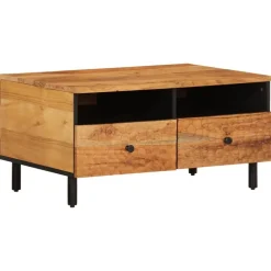 vidaXL Mesas-Mesa de centro madera maciza de acacia 80x54x40 cm