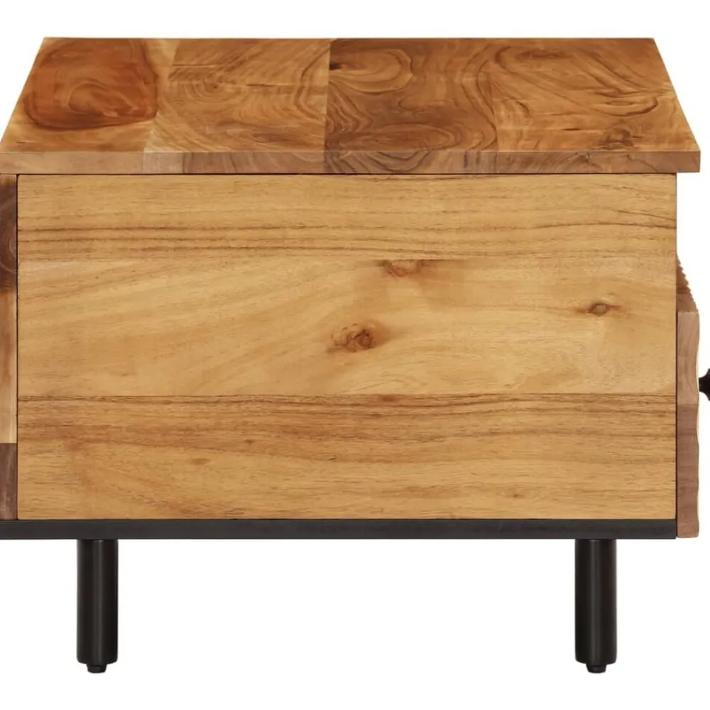 vidaXL Mesas-Mesa de centro madera maciza de acacia 80x54x40 cm