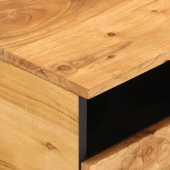 vidaXL Mesas-Mesa de centro madera maciza de acacia 80x54x40 cm