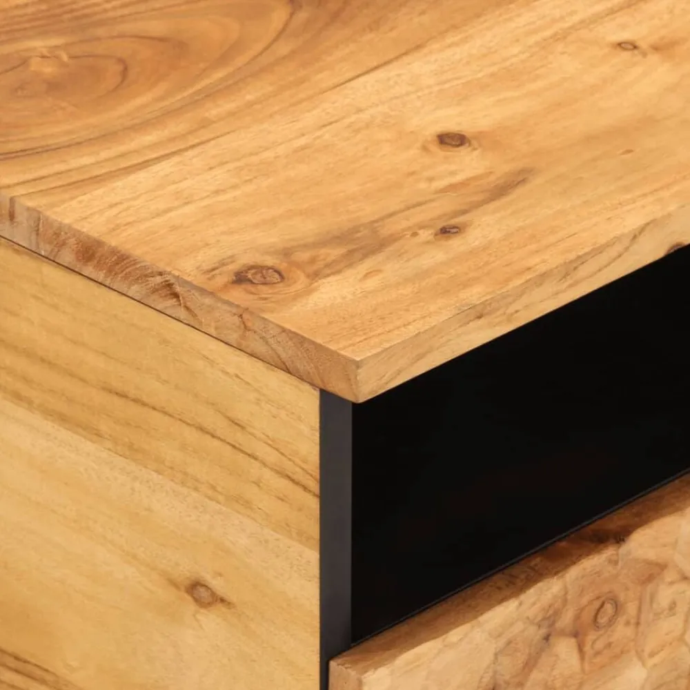 vidaXL Mesas-Mesa de centro madera maciza de acacia 80x54x40 cm