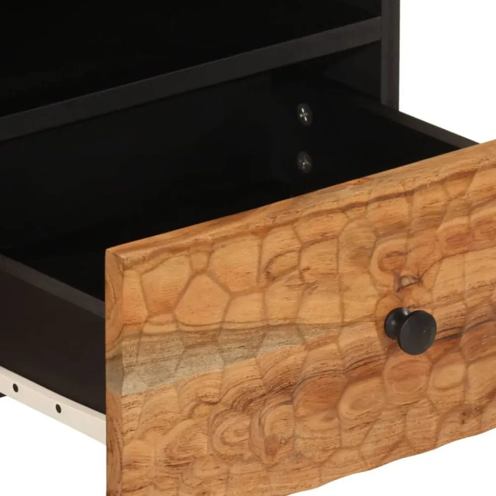 vidaXL Mesas-Mesa de centro madera maciza de acacia 80x54x40 cm