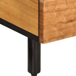 vidaXL Mesas-Mesa de centro madera maciza de acacia 80x54x40 cm