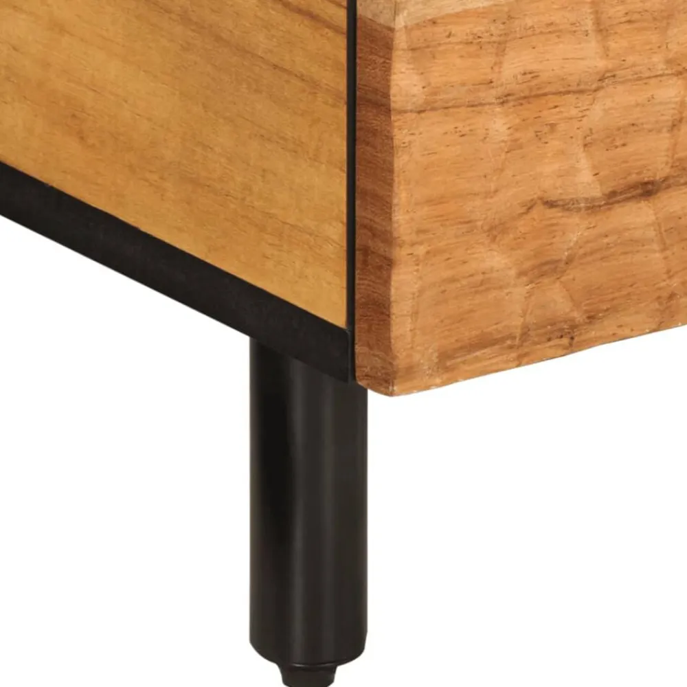 vidaXL Mesas-Mesa de centro madera maciza de acacia 80x54x40 cm