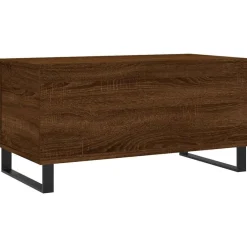 vidaXL Mesas-Mesa de centro madera contrachapada roble marrón 90x44,5x45 cm