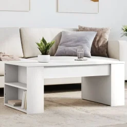 vidaXL Mesa de centro madera de ingeniería 102x55x42 cm Blanco Hot