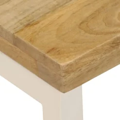vidaXL Mesa de centro madera maciza de mango y acero 100x50x35 cm Sale