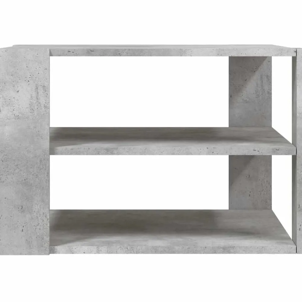 vidaXL Mesas-Mesa de centro madera ingeniería gris hormigón 58x58x40 cm