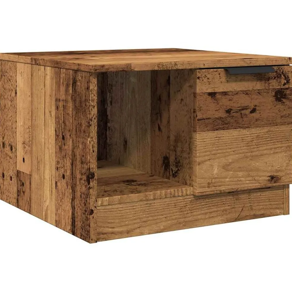 vidaXL Mesa de centro madera de ingeniería envejecida 50x50x36 cm Madera antigua Sale