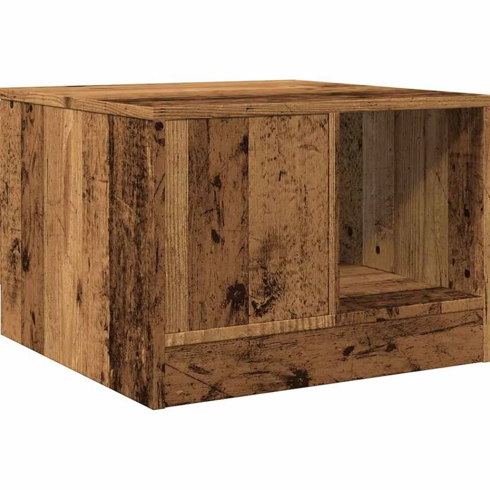 vidaXL Mesa de centro madera de ingeniería envejecida 50x50x36 cm Madera antigua Sale
