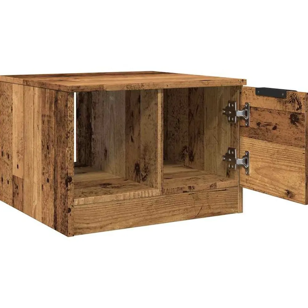vidaXL Mesa de centro madera de ingeniería envejecida 50x50x36 cm Madera antigua Sale