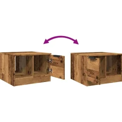 vidaXL Mesa de centro madera de ingeniería envejecida 50x50x36 cm Madera antigua Sale