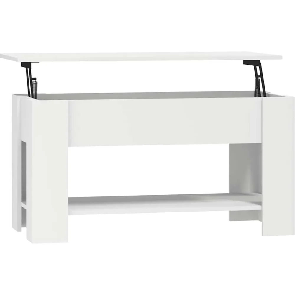 vidaXL Mesa de centro madera de ingeniería 101x49x52 cm Blanco Sale