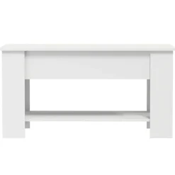 vidaXL Mesa de centro madera de ingeniería 101x49x52 cm Blanco Sale
