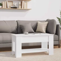 vidaXL Mesa de centro madera de ingeniería 101x49x52 cm Blanco Sale