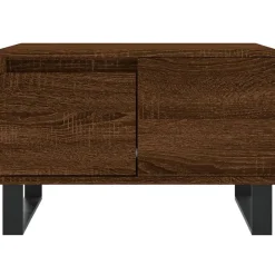 vidaXL Mesa de centro madera contrachapada roble marrón 55x55x36,5 cm Marrón roble New