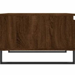 vidaXL Mesa de centro madera contrachapada roble marrón 55x55x36,5 cm Marrón roble New