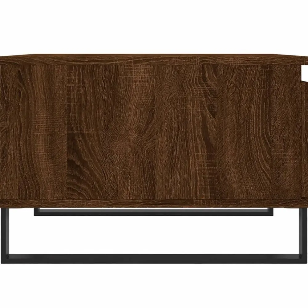 vidaXL Mesa de centro madera contrachapada roble marrón 55x55x36,5 cm Marrón roble New