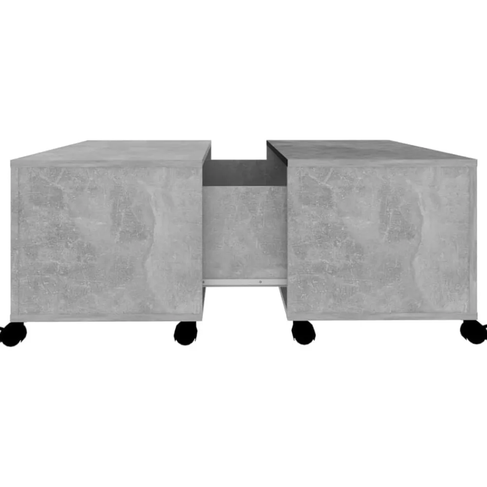 vidaXL Mesa de centro madera contrachapada gris hormigón 75x75x38 cm Gris hormigón Clearance