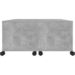 vidaXL Mesa de centro madera contrachapada gris hormigón 75x75x38 cm Gris hormigón Clearance