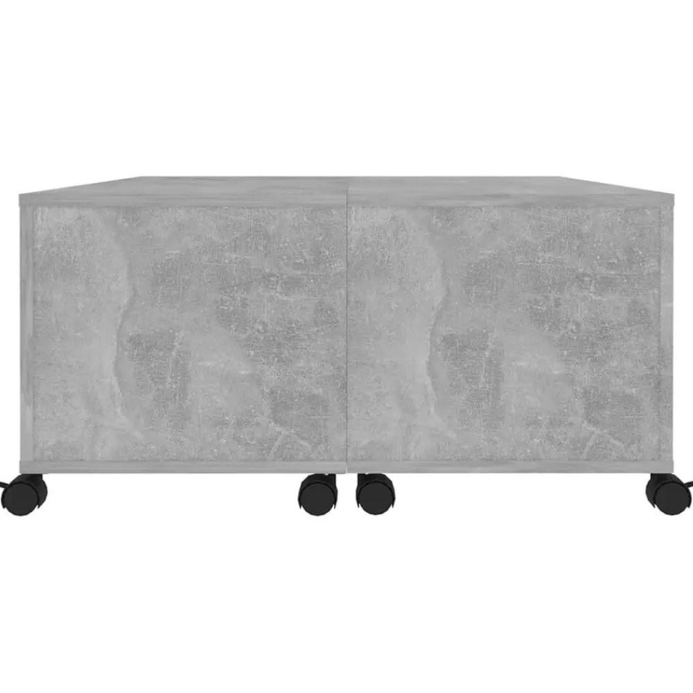 vidaXL Mesa de centro madera contrachapada gris hormigón 75x75x38 cm Gris hormigón Clearance