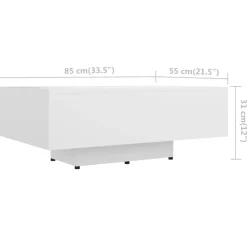 vidaXL Mesas-Mesa de centro madera contrachapada 85x55x31 cm