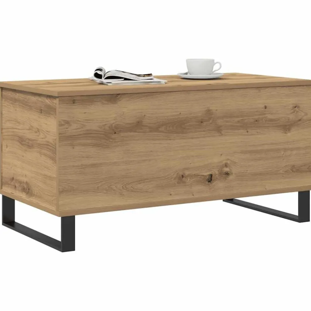 vidaXL Mesas-Mesa de centro madera de ingeniería 90x44,5x45 cm