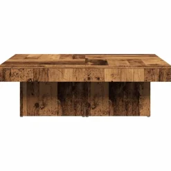 vidaXL Mesas-Mesa de centro madera de ingeniería envejecida 90x90x28 cm