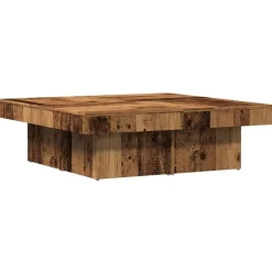 vidaXL Mesas-Mesa de centro madera de ingeniería envejecida 90x90x28 cm
