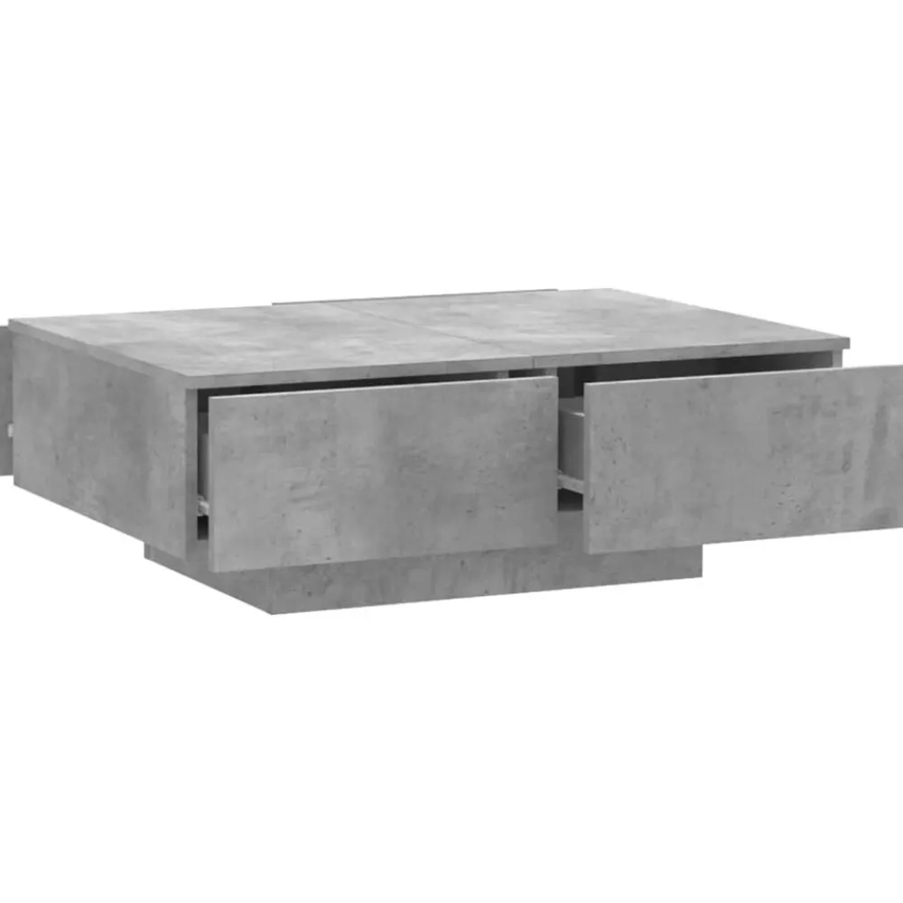 vidaXL Mesas-Mesa de centro madera de ingeniería gris hormigón 90x60x31 cm