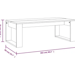 vidaXL Mesa de centro madera de ingeniería 102x50x35 cm Roble ahumado Outlet