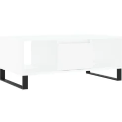vidaXL Mesa de centro madera contrachapada 90x50x36,5 cm Blanco Hot