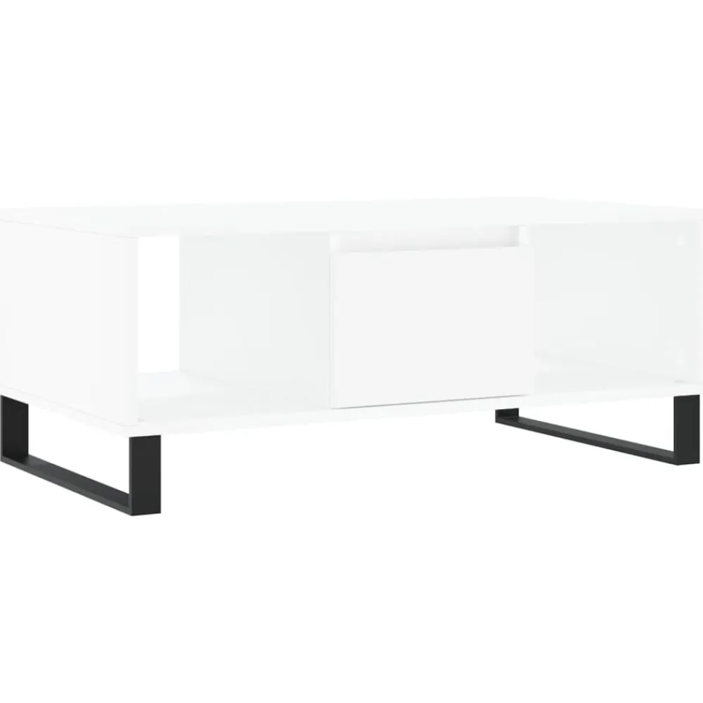 vidaXL Mesa de centro madera contrachapada 90x50x36,5 cm Blanco Hot