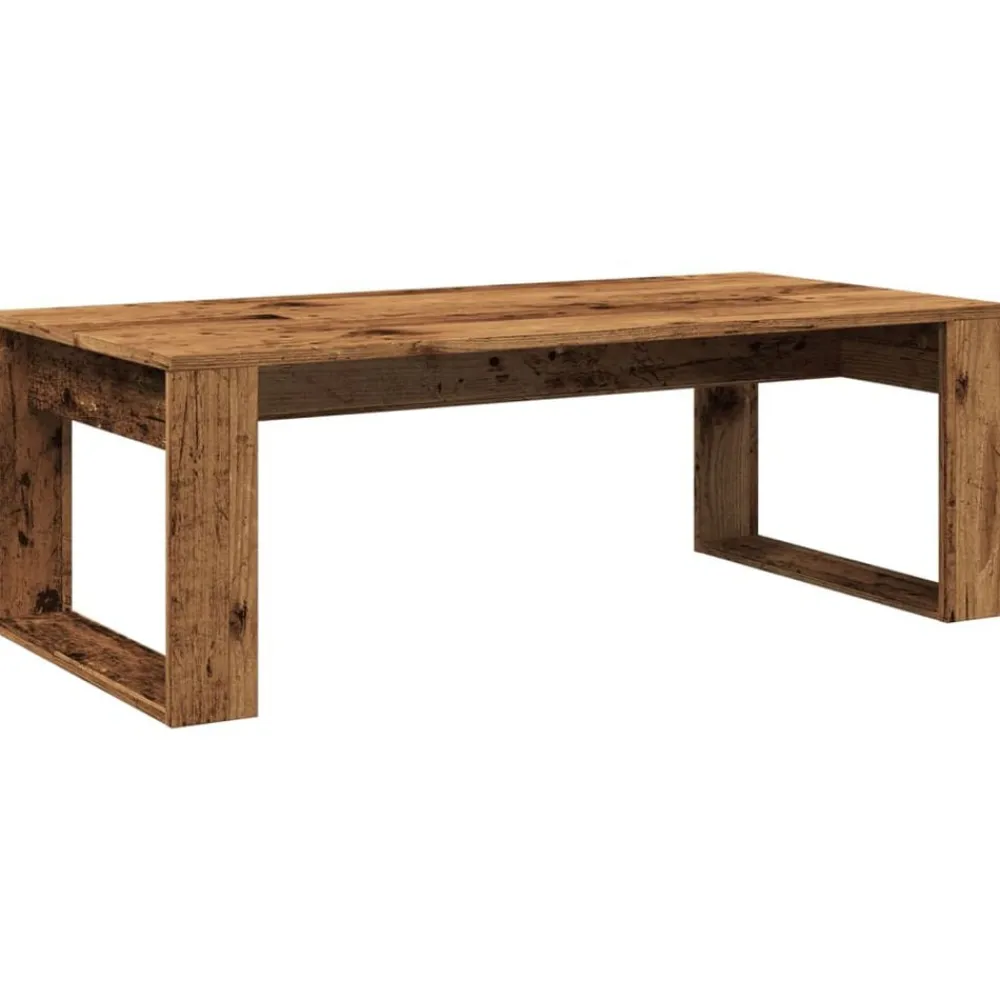 vidaXL Mesas-Mesa de centro madera de ingeniería envejecida 102x50x35 cm
