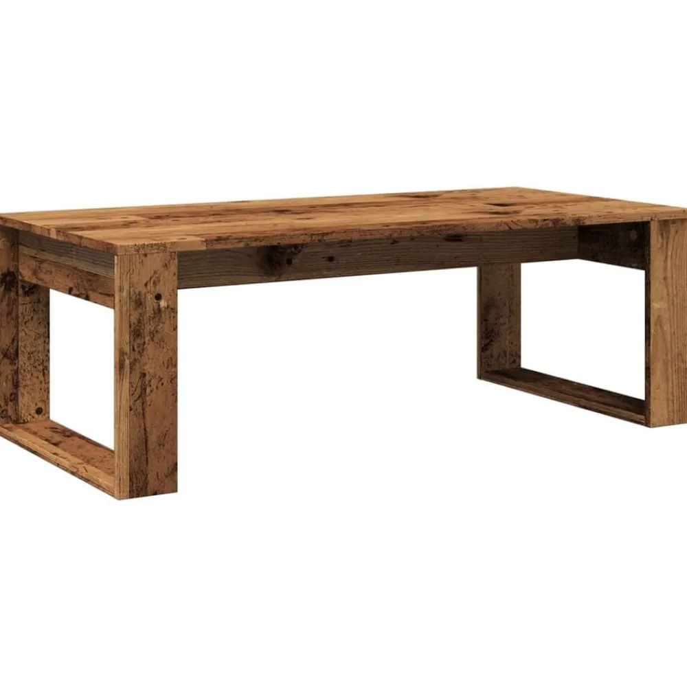 vidaXL Mesas-Mesa de centro madera de ingeniería envejecida 102x50x35 cm