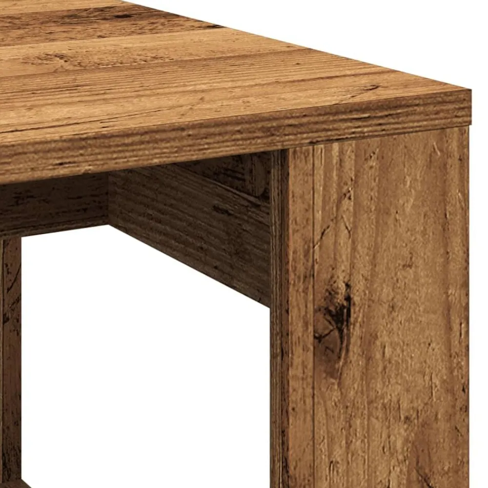 vidaXL Mesas-Mesa de centro madera de ingeniería envejecida 102x50x35 cm