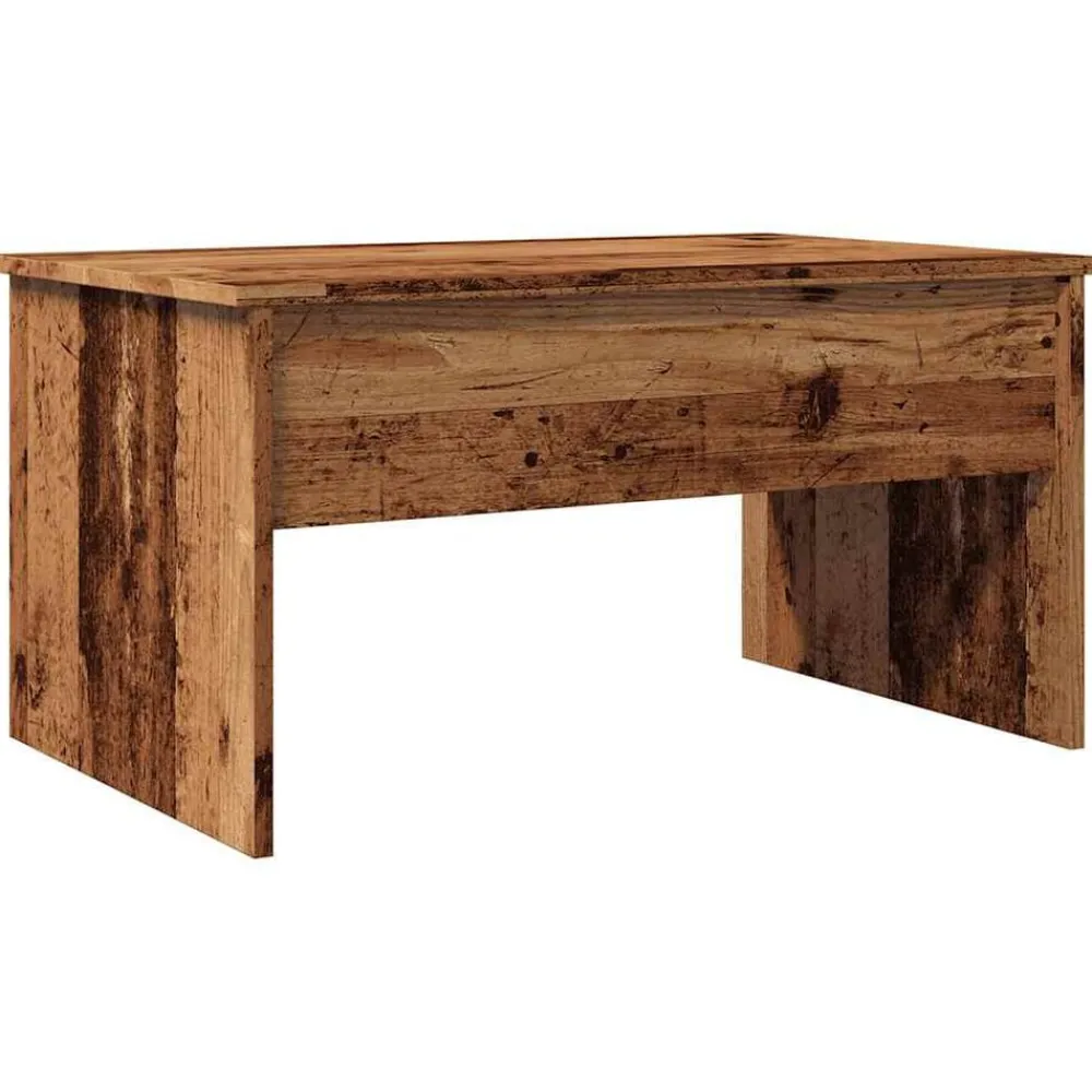vidaXL Mesa de centro madera de ingeniería envejecida 80x50,5x41,5 cm Madera antigua New