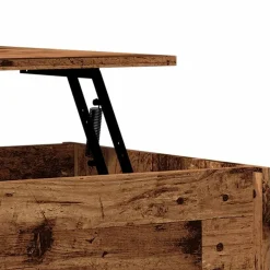 vidaXL Mesa de centro madera de ingeniería envejecida 80x50,5x41,5 cm Madera antigua New